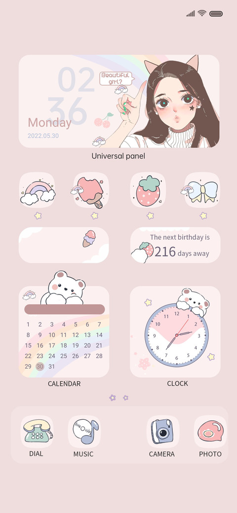 OS beautiful girl screenshot