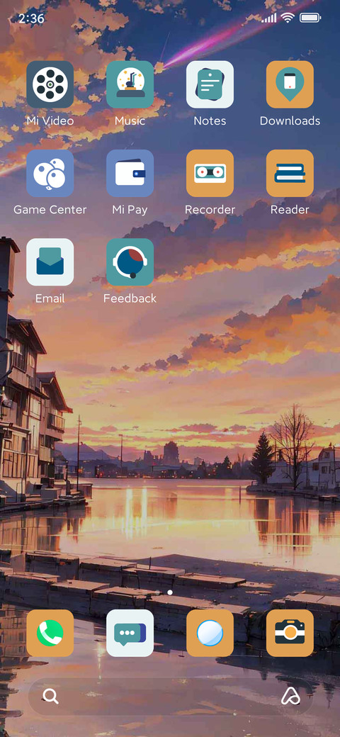 Hazy sunset glow screenshot