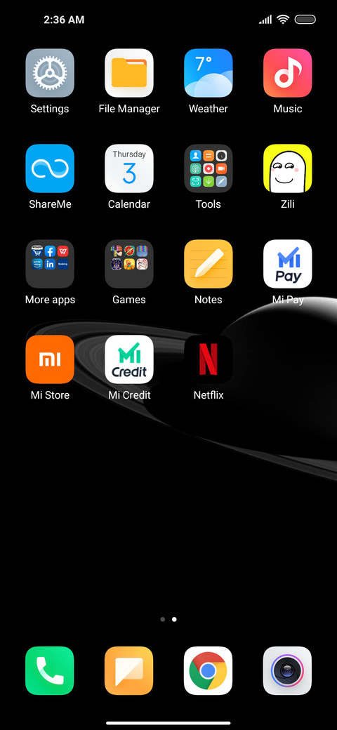 Monochrom dark screenshot
