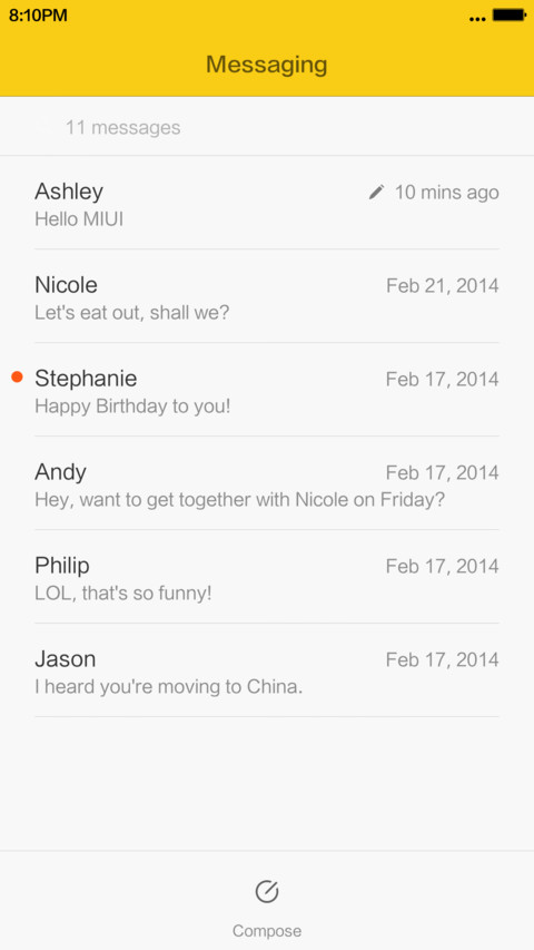iWATCH OS screenshot