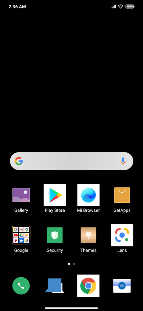 Dark UI screenshot