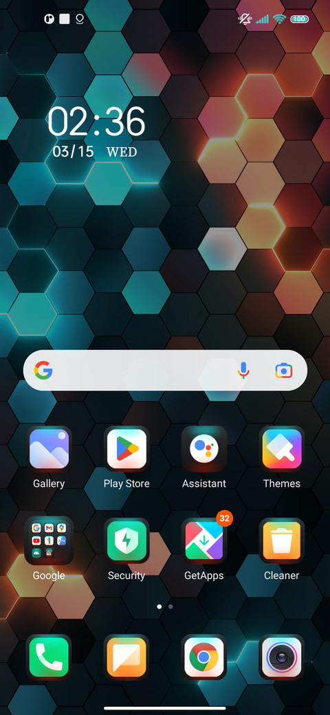 Light hexagon screenshot