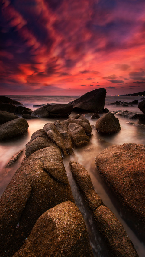 Beautiful seascape scene in sunset time screenshot