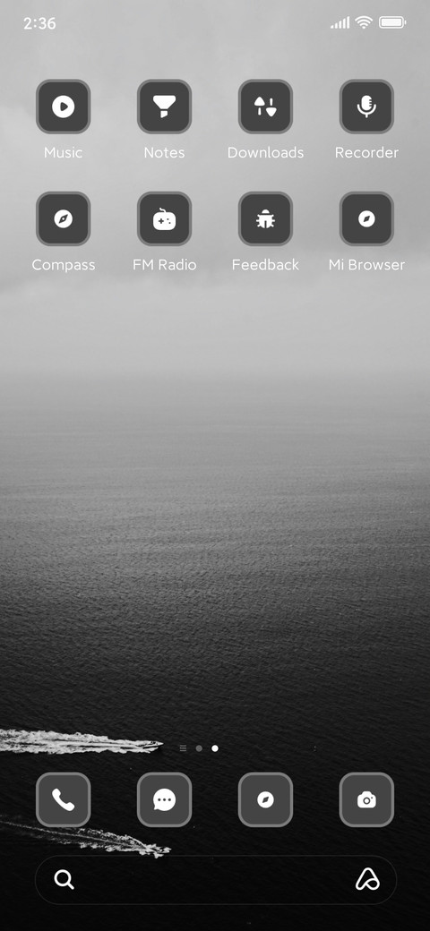 Grayscale screenshot