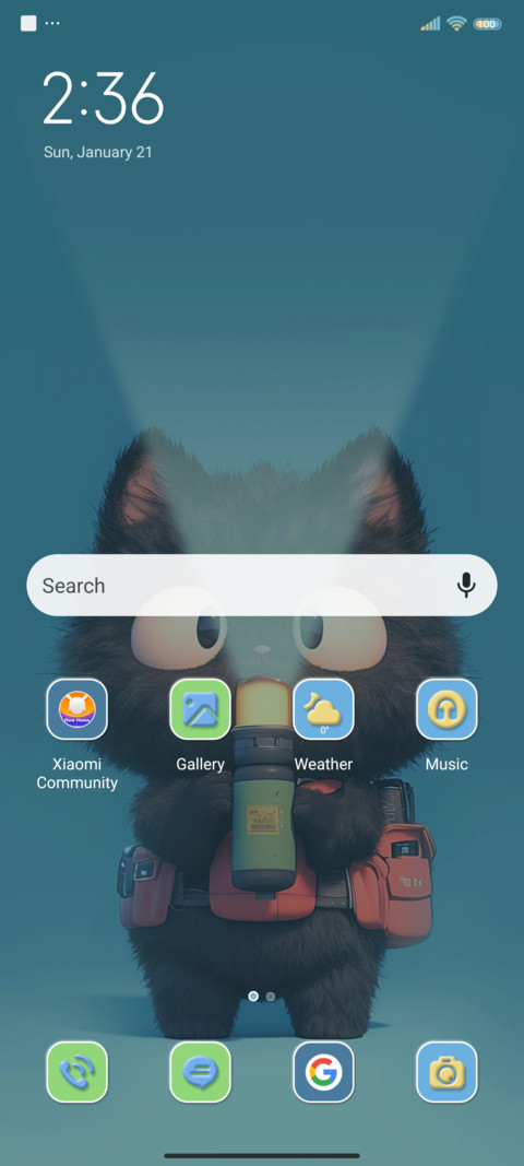 Kitten flashlight screenshot