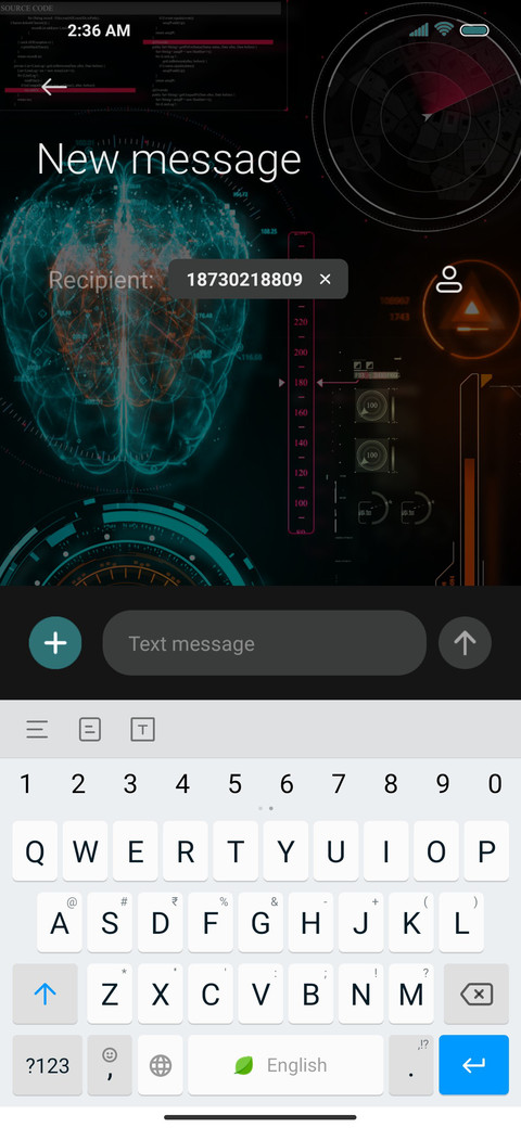 Sci fi interface screenshot