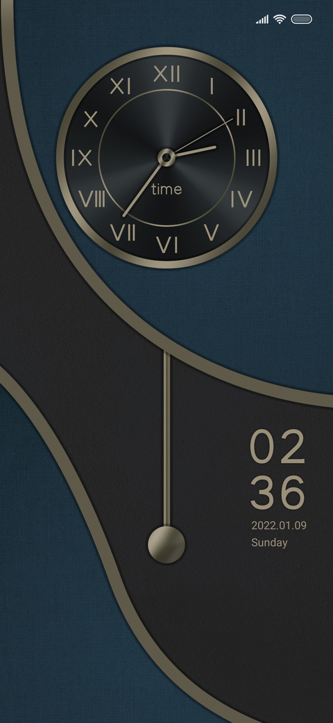 Black gold clock screenshot