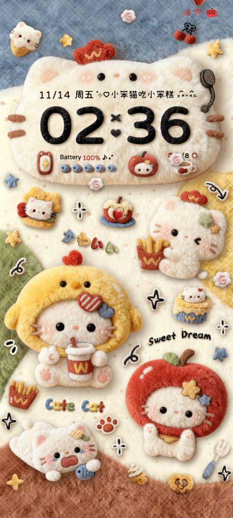 复古毛绒美味小猫 screenshot