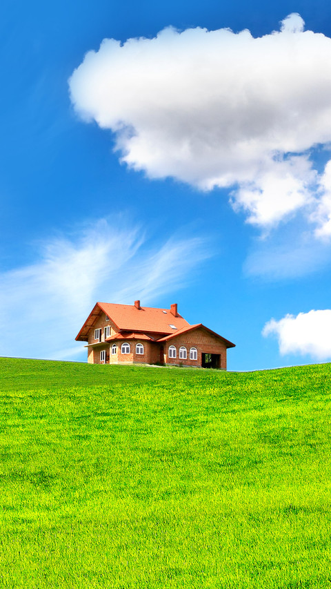 A new brick house in springtime screenshot