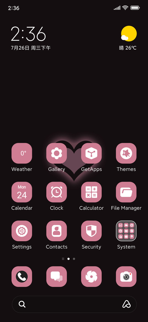 Pink Black Ease screenshot