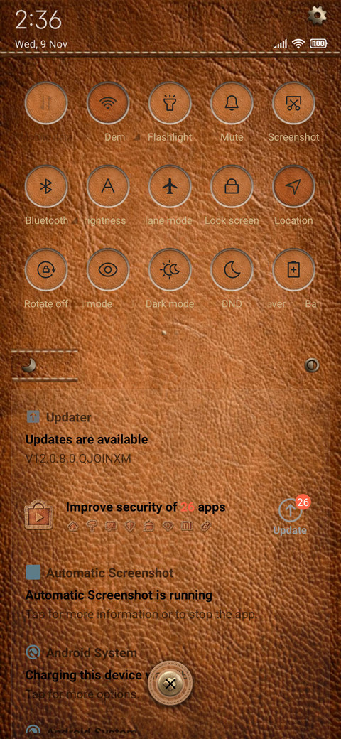 Leather screenshot
