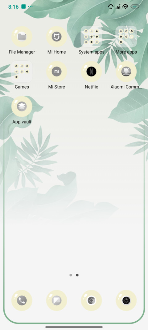 Light green screenshot