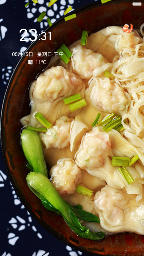 【深夜食堂】虾仁控（葱花动态特效+双锁屏壁纸+小碗美食图标） screenshot