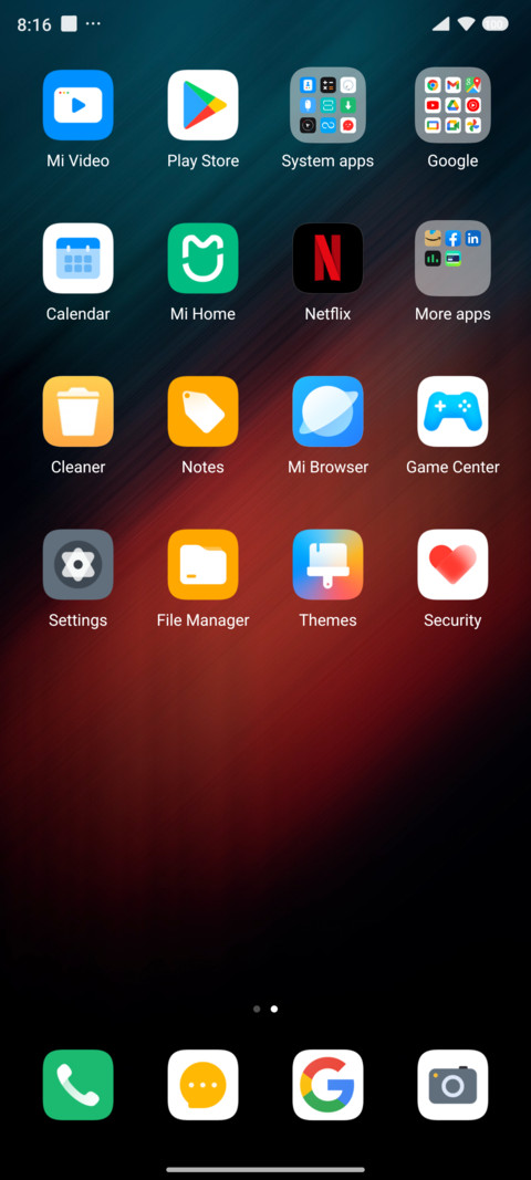 Clean UI screenshot