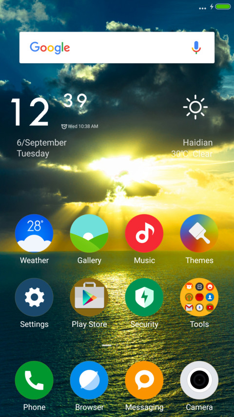 iOS Sunset screenshot