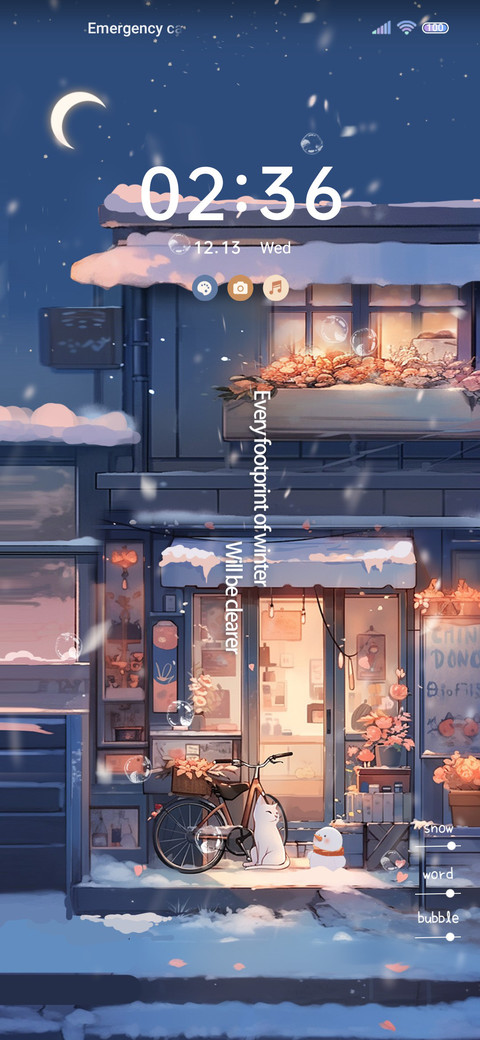 Winter coffee cat screenshot