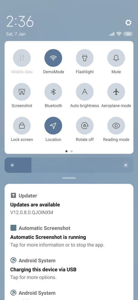 Blue components screenshot