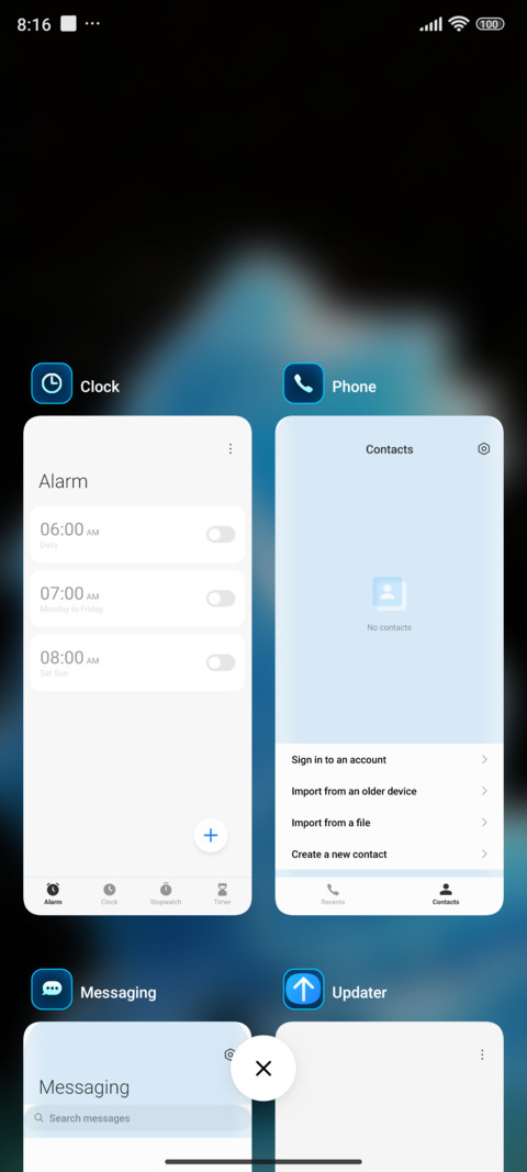 ice blue screenshot