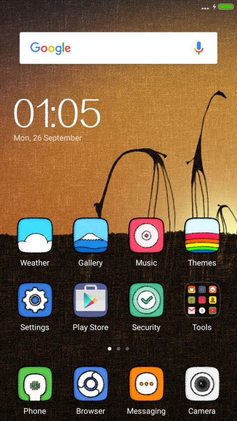 Giraffe in dusk screenshot