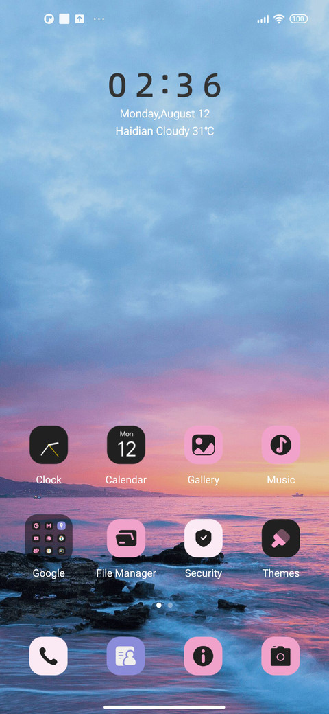 Pink blue coast screenshot