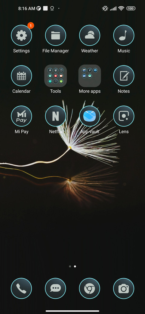 minimal dandelion screenshot