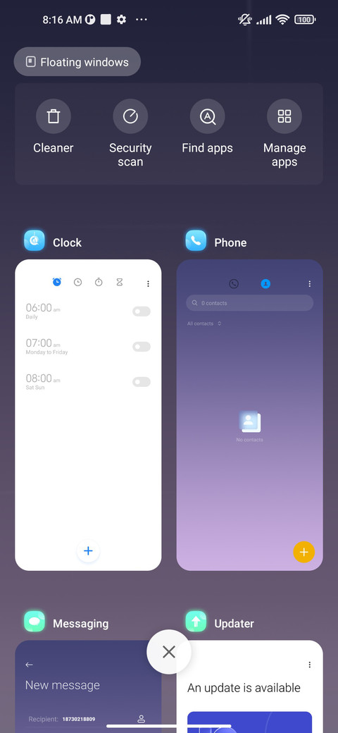 Simple light screenshot