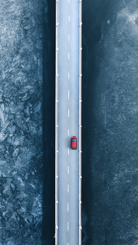 A bridge over a frozen lake screenshot