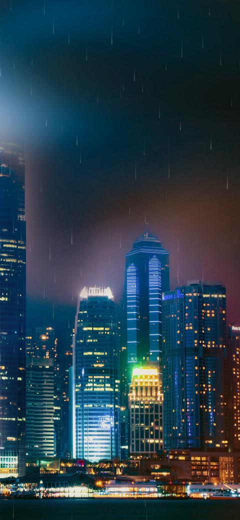 梦幻港夜下雨特效 screenshot