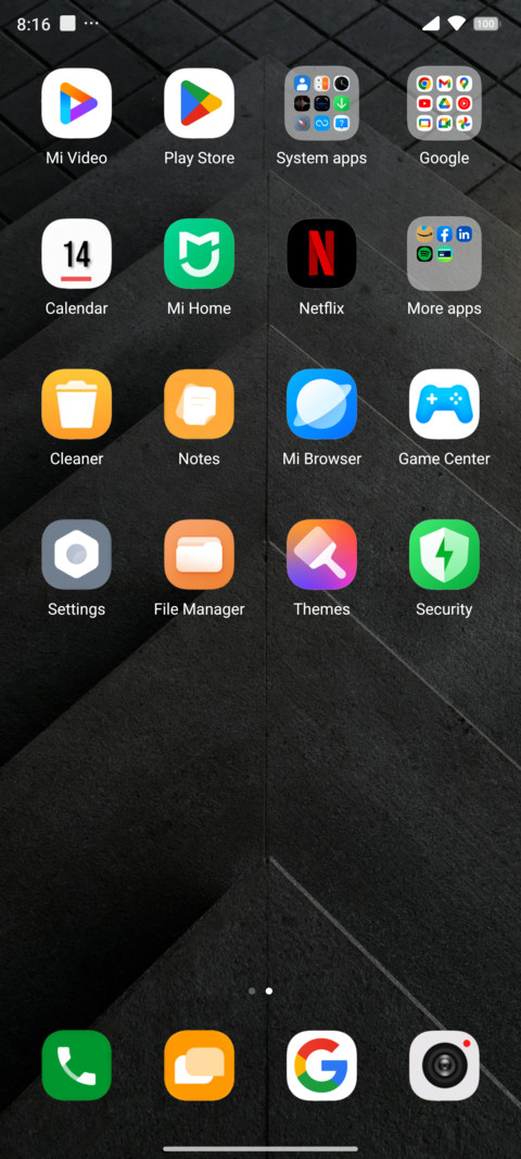 ELEMENTARY UI screenshot