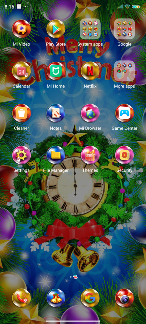 Christmas clock screenshot