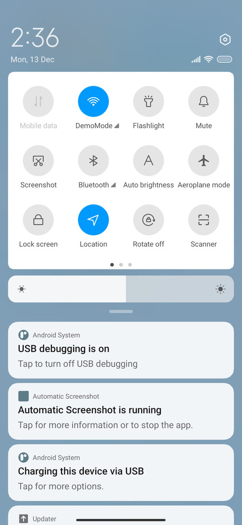 Blue out of blue screenshot