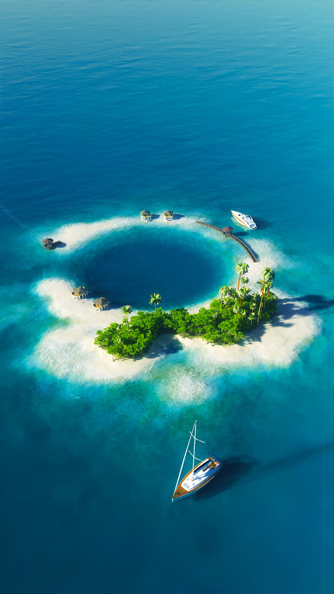 Summer Paradise Tropical Private Island with Palm Trees screenshot