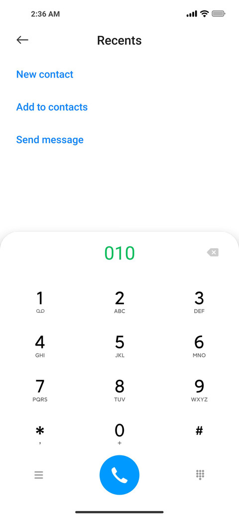 Minimal UI screenshot