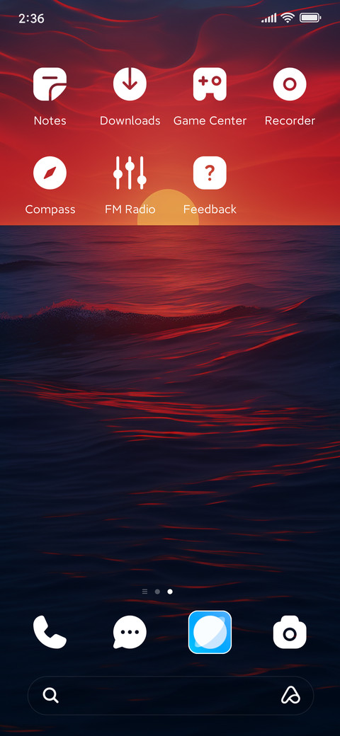 Sea sunset screenshot