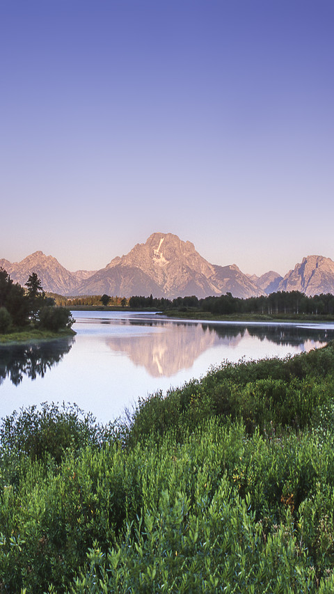 Scenic view of grand tetons and snake river screenshot