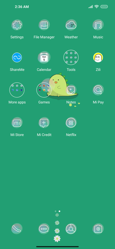 Green dinosaur screenshot
