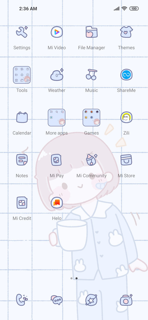 Blue bubble girl screenshot