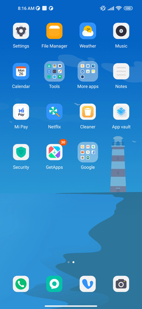 Blue sky seaside screenshot
