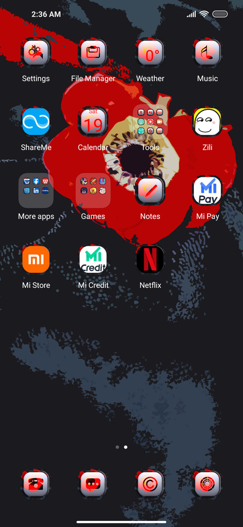 Red Black Flower screenshot