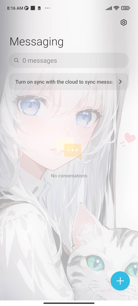 Girl and White Cat screenshot