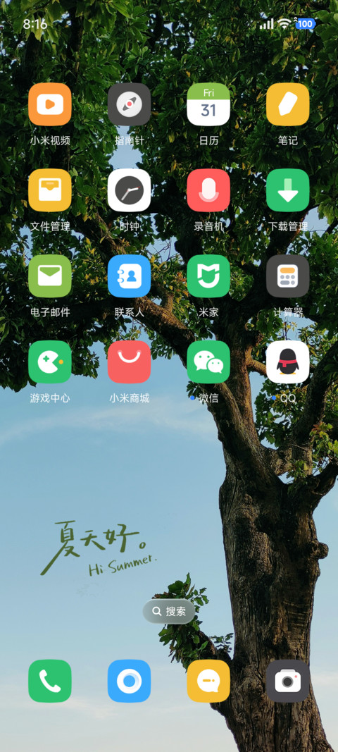简约夏日凉叶 screenshot