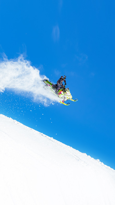 Sport snowmobile extreme. winter action concept screenshot
