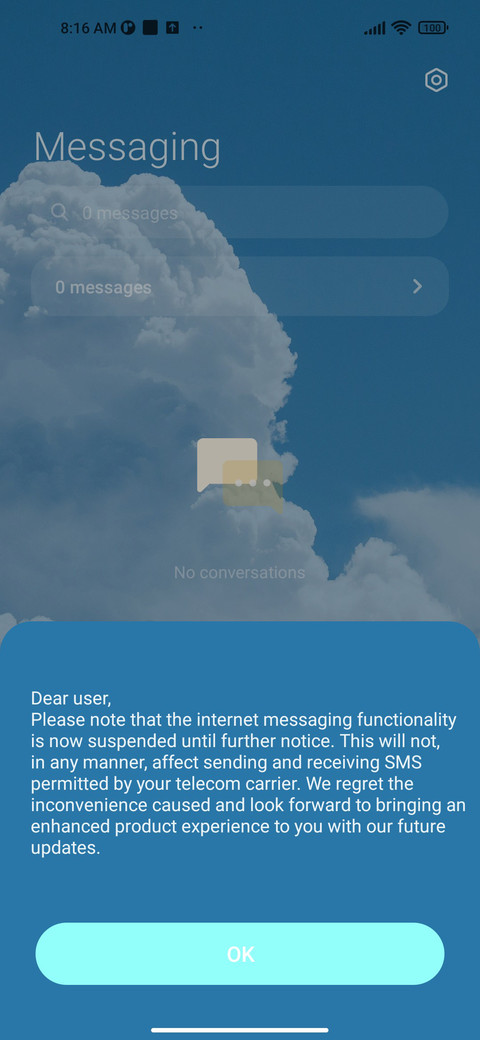 Cloud wallpaper screenshot