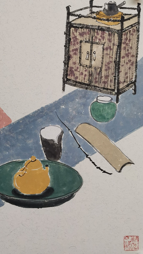 以茶入画  以画释茶 screenshot