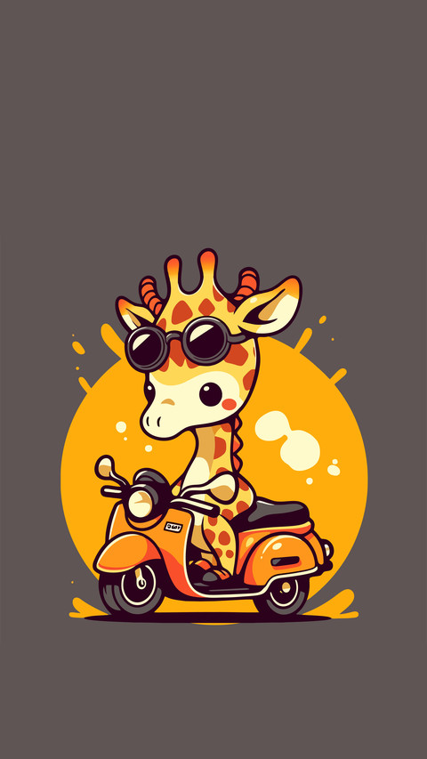 Illustration of a cute pet driving a car screenshot