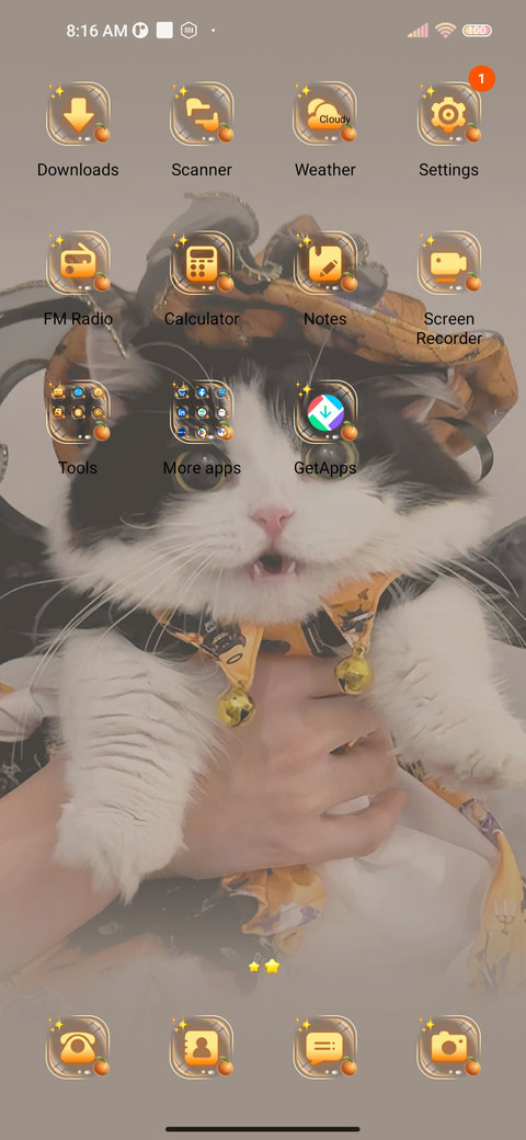 Cute Halloween cat screenshot