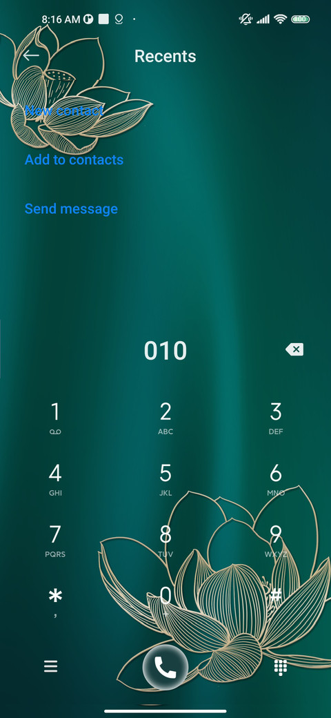 Business dial screenshot