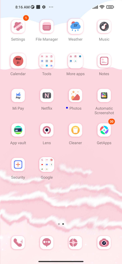 pink ocean screenshot