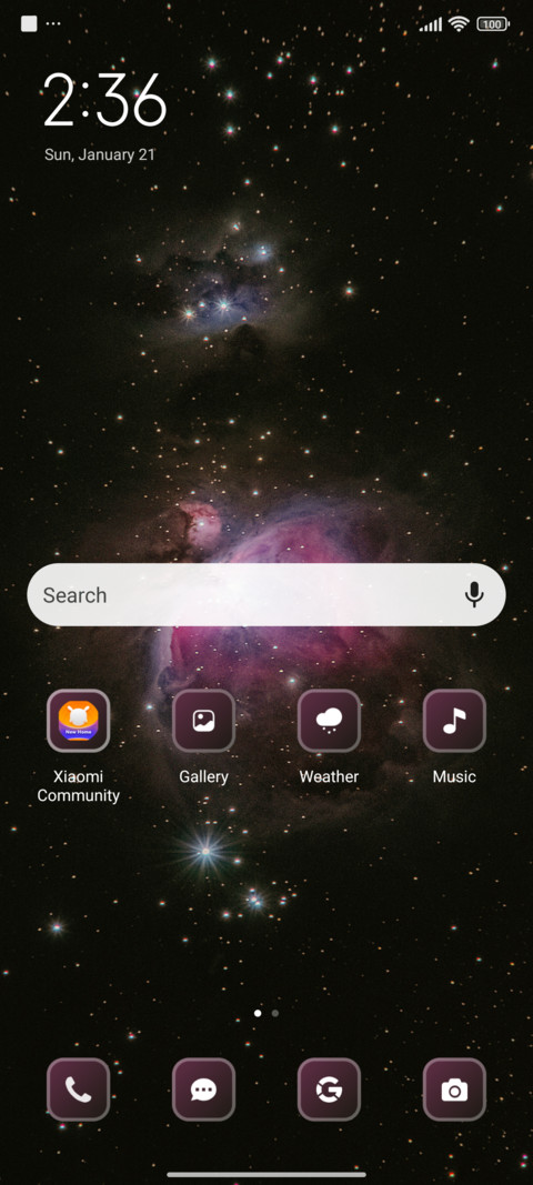 Galaxy screenshot
