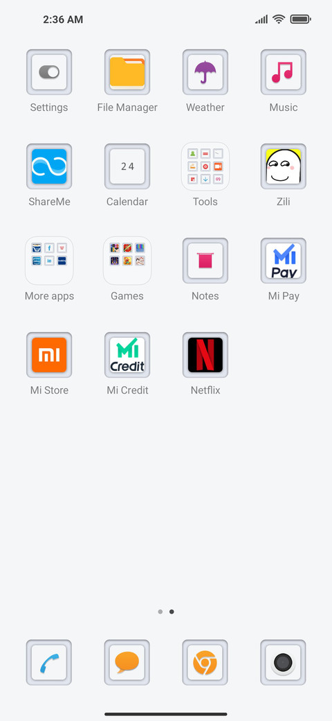 Thin UI White Light screenshot